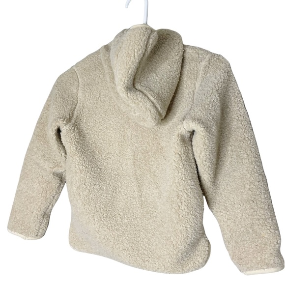 H&M Girls Sherpa Fleece Hooded 1/4 Zip Pullover Jacket - Picture 3 of 10